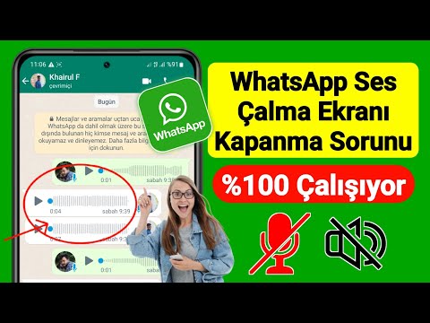 WhatsApp Ses Çalma Ekranı Kapatma Sorunu | WhatsApp Sesli Masaj Ekranı Kapalı