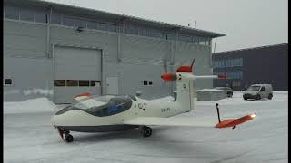 First  taxi test in the snow