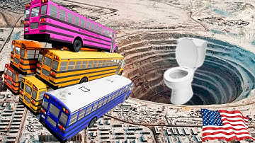 TOP 100 BeamNG Drive Crashes – School Bus Jumps, Bus Crash Tests, Crazy Crashes