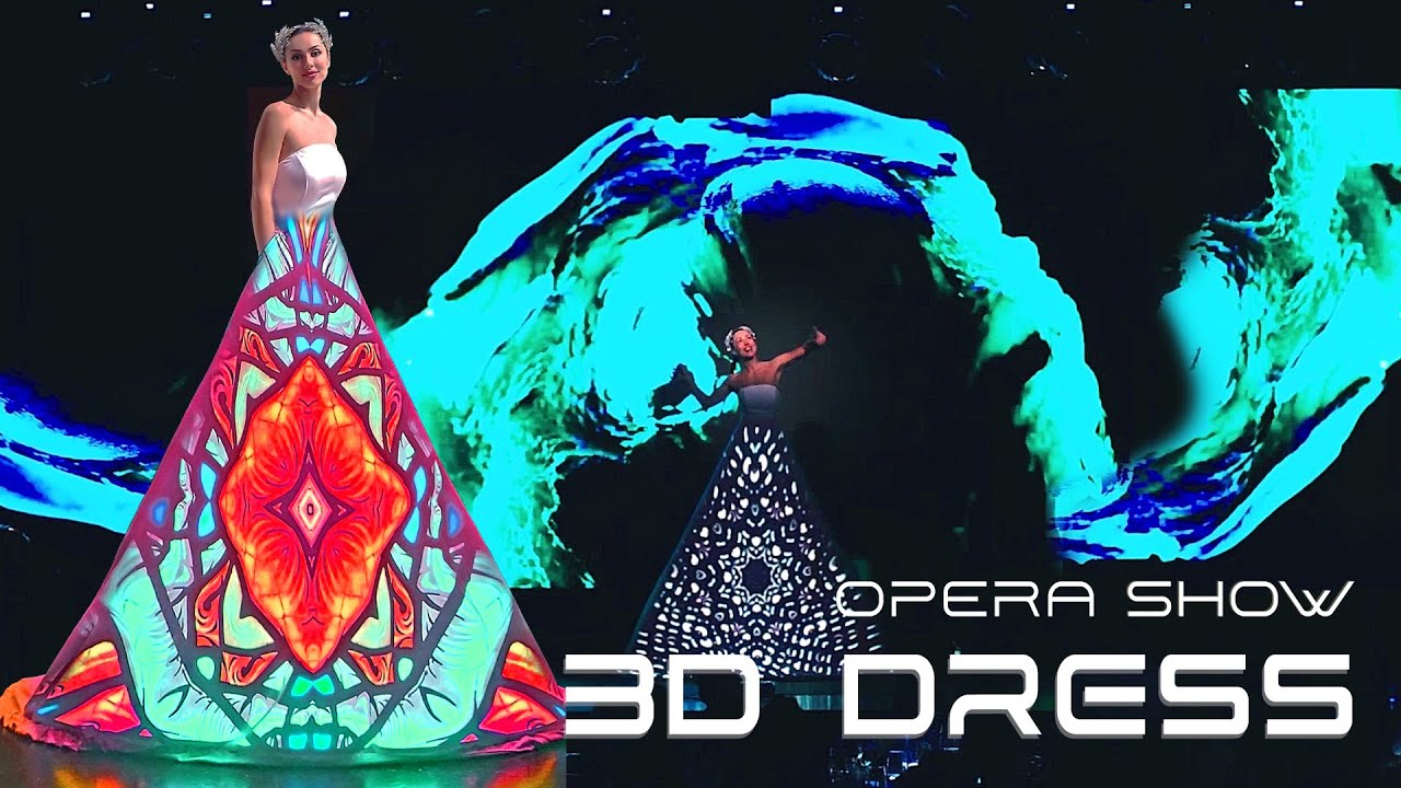 Modern opera & pop opera show. The original opera singer in a 3D