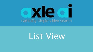 Axle Academy: List View