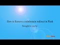 How to Remove a subdomain redirect in Plesk  ?@OnliveServer
