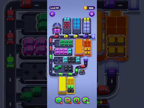 Car Sort Level 739 Solution | Complete Walkthrough #Shorts