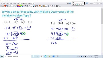 Solving a Linear Inequality with Multiple Occurrences of the Variable Problem Type 2