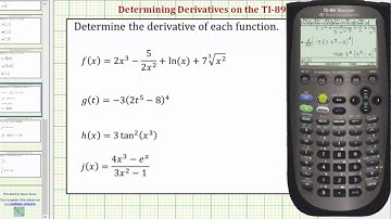 Determine Derivatives on the TI-89