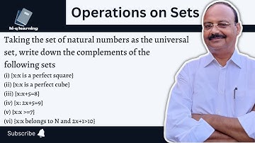 Taking the set of natural numbers as the universal set, write down the complements of the following