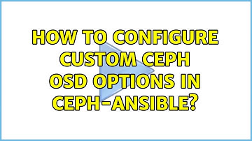 How to configure custom ceph OSD options in ceph-ansible?