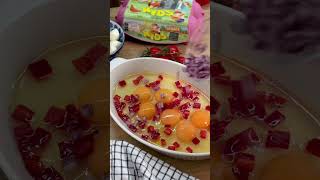 Ouă cu legume și mozzarella la cuptor 🍳🧀🍅