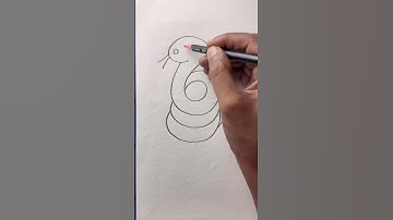 How to draw a snake with number 6