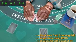 Learning to count down a deck of cards using REKO system - day 8 #blackjack