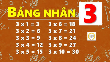 Bảng Nhân 3, Giọng Miền Bắc, Đọc Rõ, Mau Thuộc | Bảng Cửu Chương