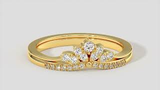 Tiara Diamond Wedding Ring In 18k Yellow Gold screenshot 4