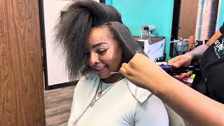 Silk Press on 4C Hair | Stitched By K Houston Stylist!