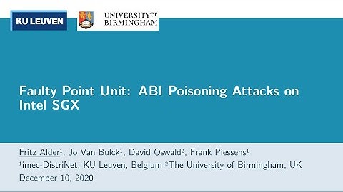 Faulty Point Unit ABI Poisoning Attacks on Intel SGX