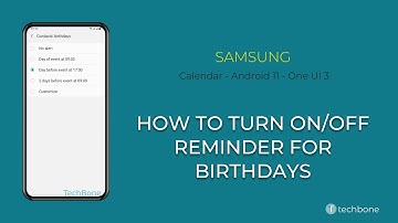 How to Turn On/Off Reminder for birthdays - Samsung Calendar [Android 11 - One UI 3]