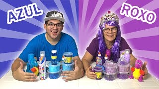 Escolinha De Slime O Menino Viciado Na Cor Azul Vs A Menina Viciada Na Cor Roxa