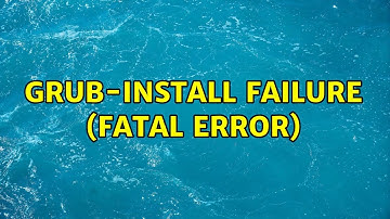 Ubuntu: grub-install failure (fatal error)