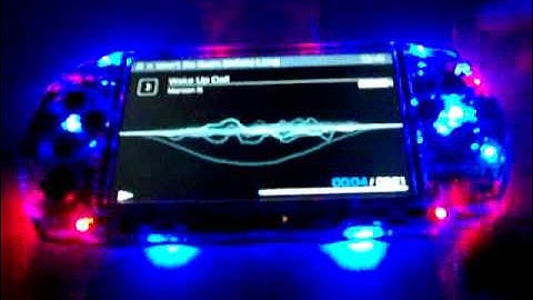Clear PSP 2000 8 Blue 8 Red sound reactive LED