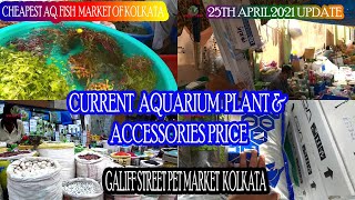 PLANTED AQUARIUM PLANT & ACCESSORIES PRICE AT GALIFF STREET PET MARKET KOLKATA | 25TH APRIL2021VISIT