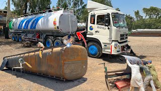 How to Make A 80000 Liter Diesel Oil Tanker || Largest Oil Tank Manufacture and Transport