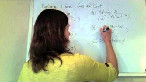 Factoring 3 terms (trinomials) a not equal to 1 Guess and Check Method