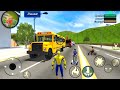 Spider rope hero gangster crime  school bus  bike at vegas city  android gameplay