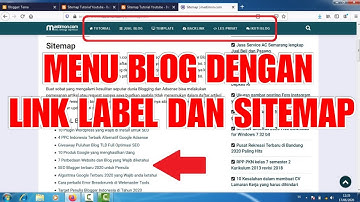 Cara membuat Menu Blog dengan link Label dan Sitemap