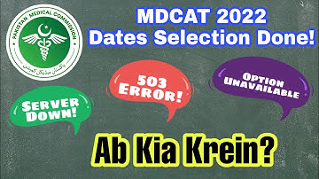 MDCAT 2022| DATES PRESELECT Hogye! Ab Kia Krein? @drhamzaashraf