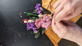 How to Make a Mini Dried Flower Bouquet | Relaxing Floral Craft