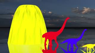 Paint Animals Gorilla Cow Lion Elephant Dinosaurs Fountain Crossing Animal Cartoon