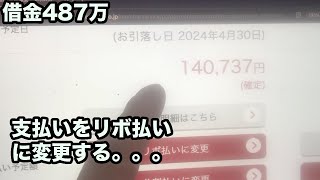 支払い額をリボ払いに変更します。じゃないと無理...借金増える.