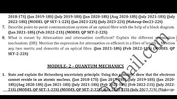 MODULE WISE IMPORTANT QUESTIONS BPHYS102 / BPHYS202 / APPLIED PHYSICS FOR CSE STREAM.