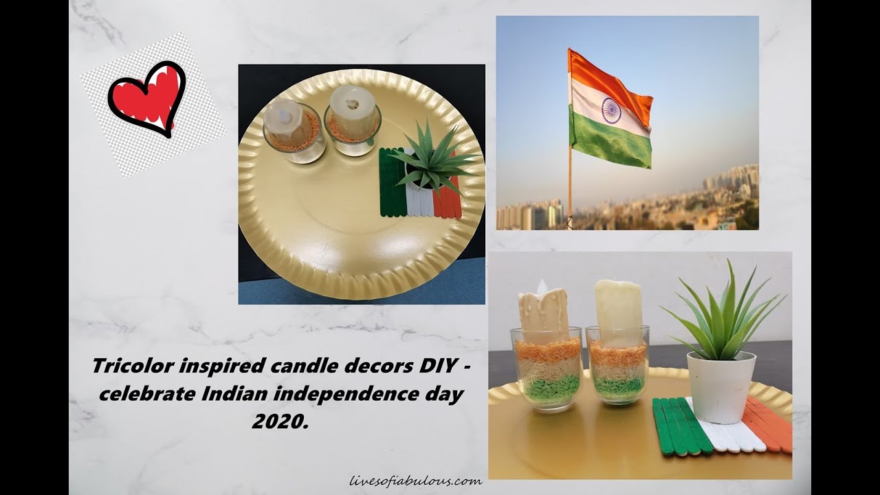 Tricolor inspired candle decors DIY - | Fun arts with family