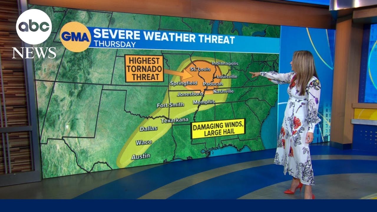 At least 27 reported tornadoes touch down in 7 states - YouTube