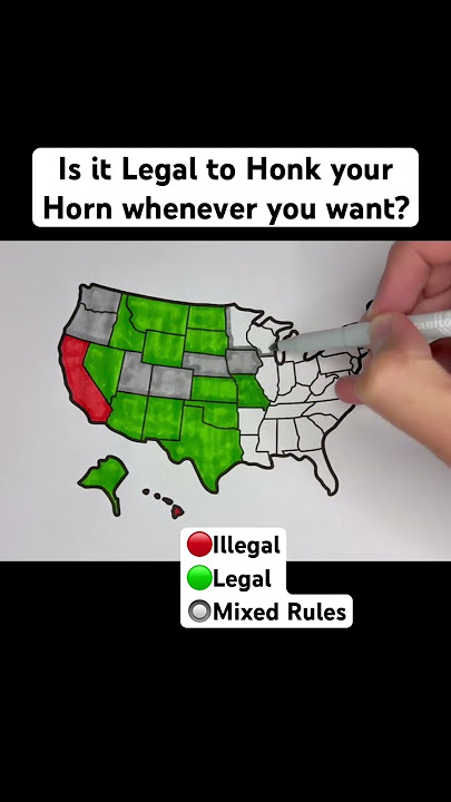 Is it Legal to Honk your Horn whenever you want? #facts #map #usa