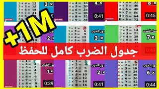 جدول الضرب كامل- من 1 الى 9- لسهولة الحفظ table de multiplication screenshot 5