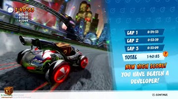 Crash Team Racing Nitro-Fueled - Slide Coliseum Developer Time