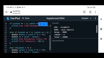 Dart-menentukan Diskon berdasarkan jumlah pembelian menggunakan if else