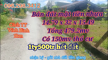 MS23: Bán đất mặt tiền nhựa 14.79 x 32 x 15.49. tổng 479.2mv có 150mv thổ giá 1ty500tr hết đất