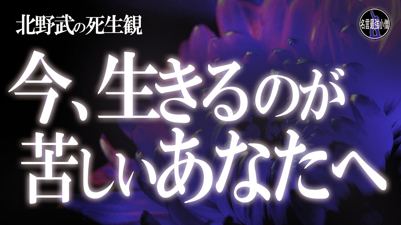 北野武 生きているのが辛い時 心の支えになる名言 Youtube 北野武 生きているのが辛い時 心の支えになる名言 Youtube