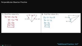 Geometry | Lesson 5.1 - Perpendicular and Angle Bisectors Wealth