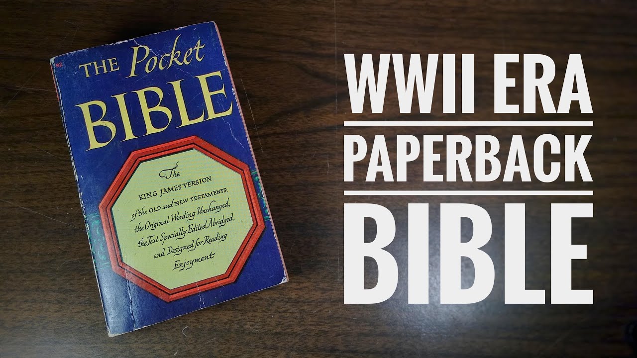The Pocket Bible - vintage WWII Era Paperback KJV & RV
