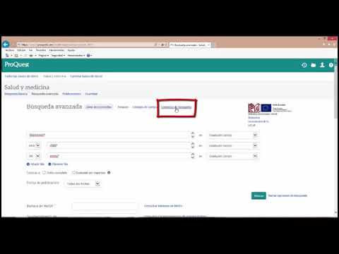 Cómo funciona la base de datos de ProQuest. Salud y Medicina. UCLM