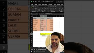 Count Formula in Excel | COUNT COUNTIF COUNTIFS | Excel Shorts Hindi