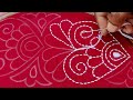 Hand embroidery nakshi kantha design stitch tutorial,নকশীকাঁথা নকশা সেলাই টিউটোরিয়াল
