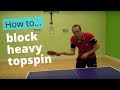 How to block heavy topspin