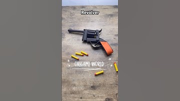 ORIGAMI REVOLVER PAPER GUN TUTORIAL | HOW TO MAKE PAPER REVOLVER GUN FROM ORIGAMI WORLD CHANNEL