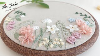 Eng sub 수틀에 담은 입체 프랑스자수 정원 French embroidery garden in a frame