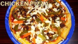 Easy Chicken Pizza at Home without Oven | How to Make Pizza at Home | Easy Pizza Recipe Bangla