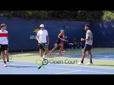 US Open 2018: Auger-Aliassime and Humbert practice